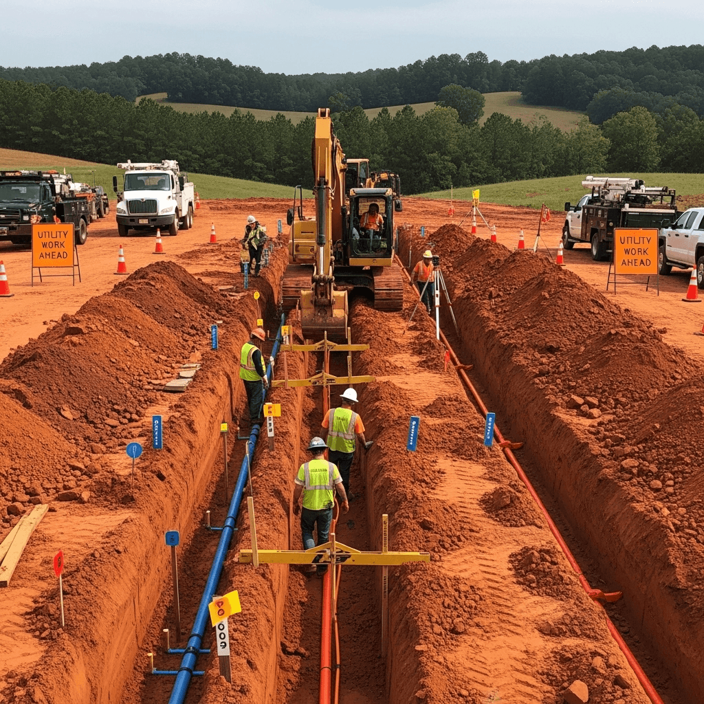 Trenching & Utility Work background